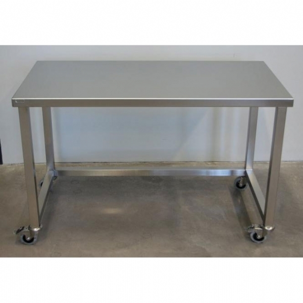 Stature RVS cleanroom werktafel op wielen kwaliteit 304