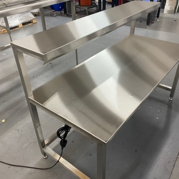 Stature RVS werktafel met opstand 1800x900x800 mm kwaliteit 304