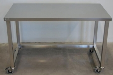 Stature RVS cleanroom werktafel op wielen kwaliteit 304