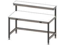 Stature Cleanroom aluminium Elegance tafel met opstand. (maatwerk is mogelijk) Stature Cleanroom aluminium Elegance tafel met opstand. (maatwerk is mogelijk)
