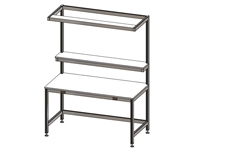 Stature Cleanroom aluminium Elegance tafel met opstand en verlichting. (maatwerk is mogelijk) Stature Cleanroom aluminium Elegance tafel met opstand en verlichting. (maatwerk is mogelijk)